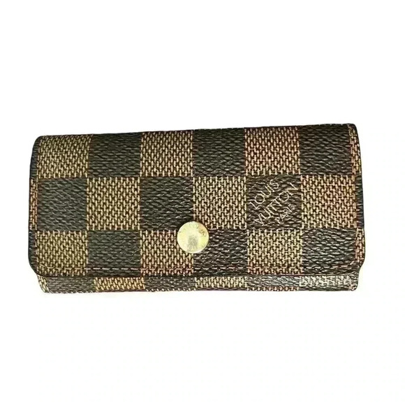 Louis Vuitton Accessories - Louis Vuitton Damier Ebene 4 Key Case Brown Luxury Fashion